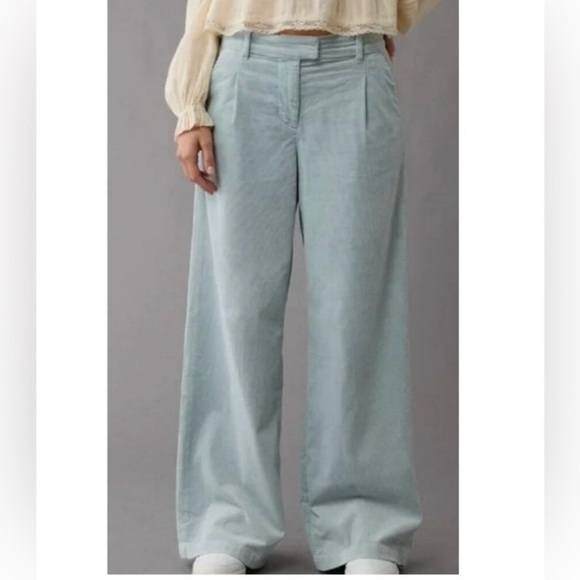American Eagle Outfitters Denim - Light Blue Wide-Leg Pants